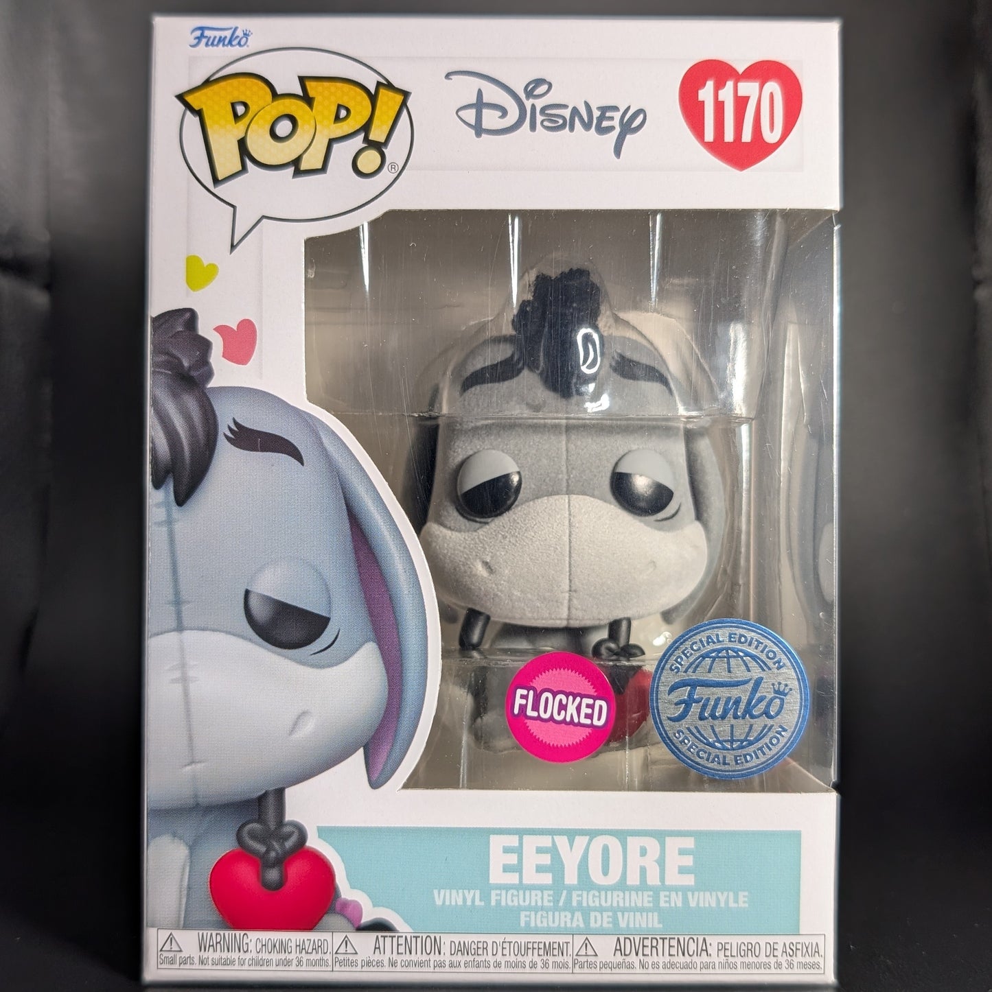 FUNKO POP! Vinyl Disney RARE #1170 Eeyore (Flocked) [Funko Special Edition] [VAULTED]