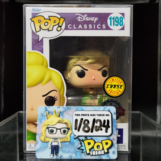 FUNKO POP! Vinyl Disney RARE #1198 Tinker Bell (Red Face) [Funko Special Edition | Chase] [VAULTED]