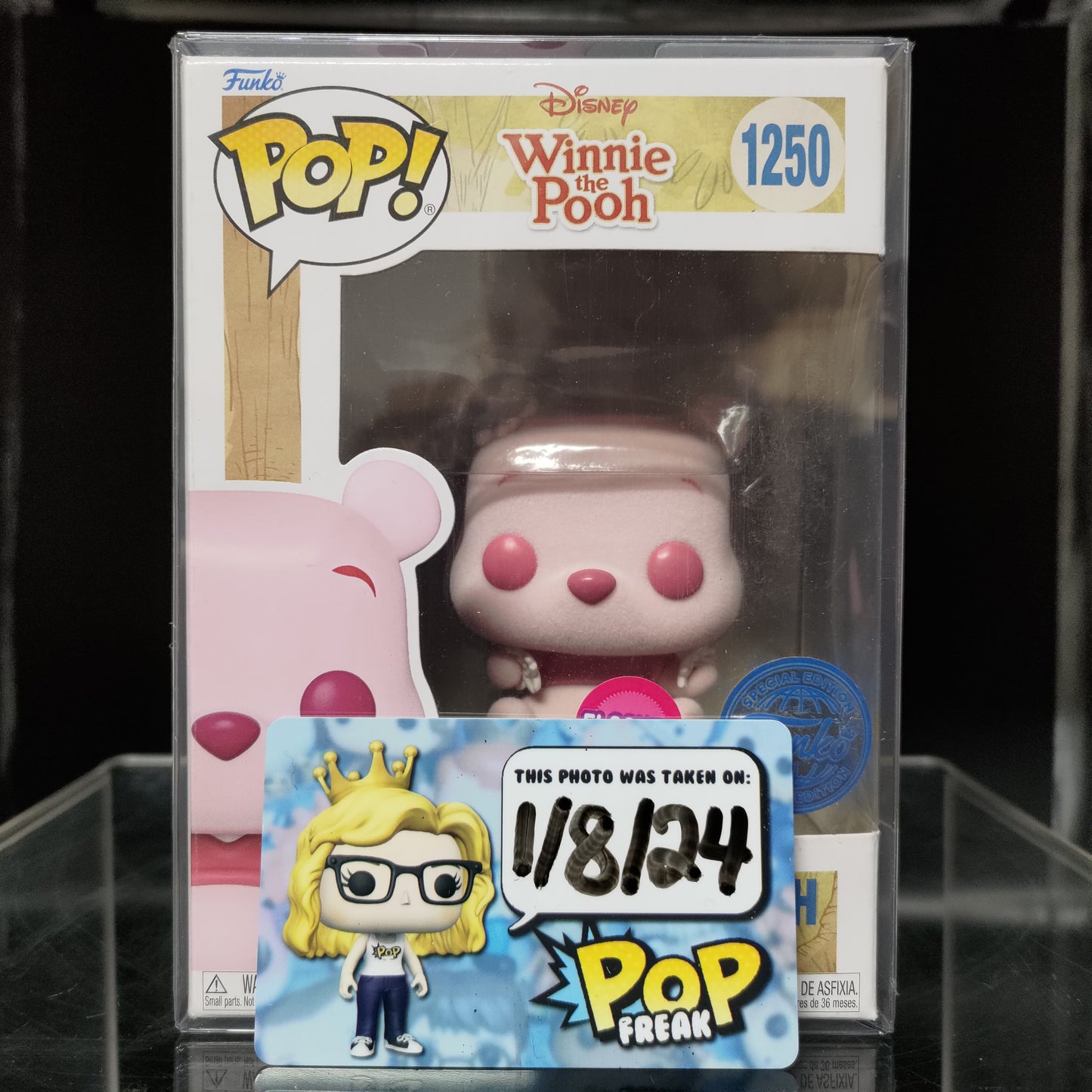 FUNKO POP! Vinyl Disney RARE Winnie The Pooh #1250 Winnie The Pooh (Flocked) (Cherry Blossom) [Funko Special Edition] [VAULTED]