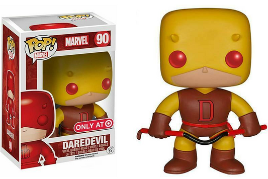 FUNKO POP! Vinyl Marvel RARE #90 Daredevil (Yellow) [Target (Stickerless)] [VAULTED]