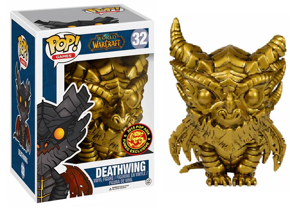 FUNKO POP! Vinyl Games RARE World of Warcraft #32 Deathwing (Gold) [Pop Asia Exclusive] [VAULTED]