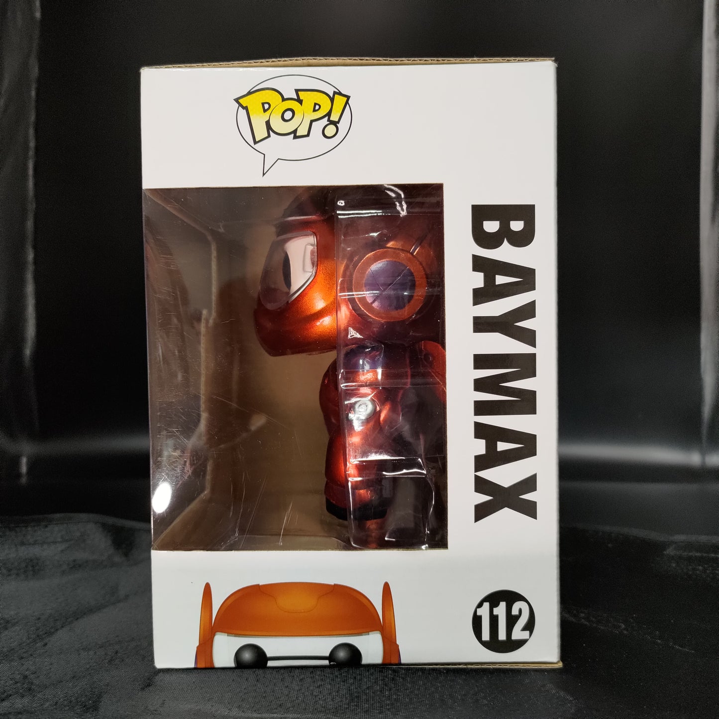 FUNKO POP! Vinyl RARE Disney Big Hero 6 #112 Baymax (6in Super) (Armored) (Metallic) [FUN.Com (Stickerless)] [VAULTED]