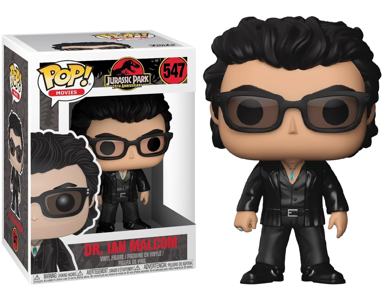 FUNKO POP! Vinyl Movies RARE Jurassic Park #547 Dr. Ian Malcolm [VAULTED]