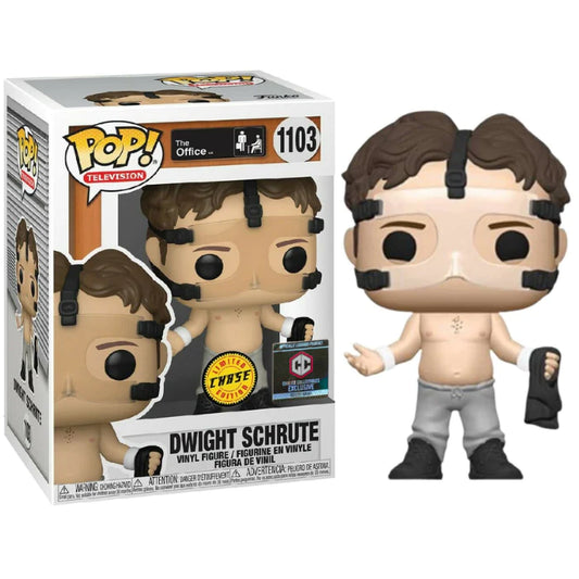 FUNKO POP! Vinyl Television RARE The Office #1103 Dwight Schrute (Basketball - Shirtless) [Chalice Collectibles (Stickerless) | Chase] [VAULTED]