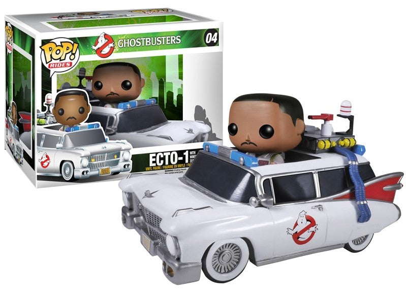 FUNKO POP! Vinyl Rides RARE Ghostbusters #04 Ecto-1 w/ Winston Zeddemore [VAULTED]