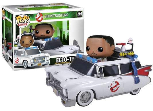 FUNKO POP! Vinyl Rides RARE Ghostbusters #04 Ecto-1 w/ Winston Zeddemore [VAULTED]