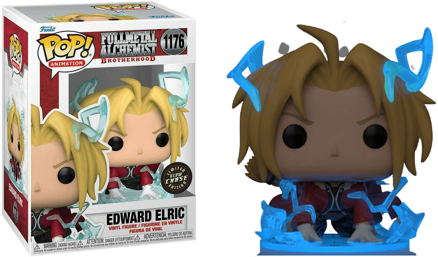 FUNKO POP! Vinyl Animation RARE Fullmetal Alchemist Brotherhood #1176 Edward Elric (w/ Energy) (GITD) [Chase] [VAULTED]