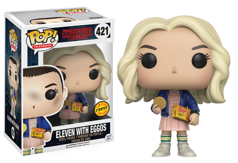 FUNKO POP! Vinyl Television RARE Stranger Things #421 Eleven With Eggos (Wig) [Chase] [VAULTED]