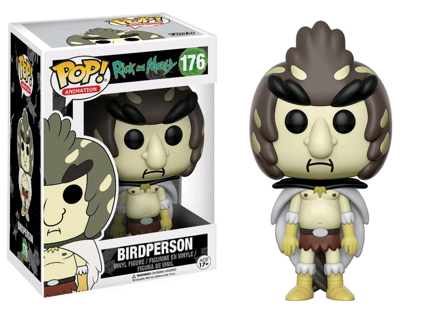 FUNKO POP! Vinyl Animation RARE Rick and Morty #176 Birdperson [VAULTED]