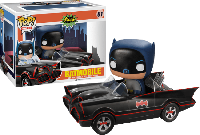 FUNKO POP! Vinyl Rides RARE Batman #01 Batmobile (Classic 1966) [VAULTED]