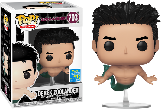 FUNKO POP! Vinyl Movies RARE Zoolander #703 Derek Zoolander (Merman) [Summer Convention] [VAULTED]