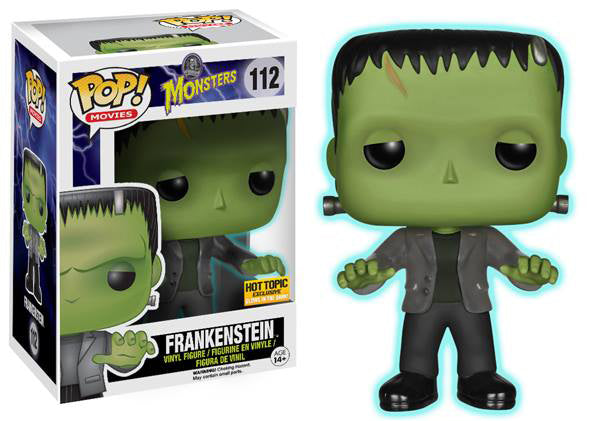 FUNKO POP! Vinyl Movies RARE Monsters #112 Frankenstein (GITD) [Hot Topic (Stickerless)] [VAULTED]