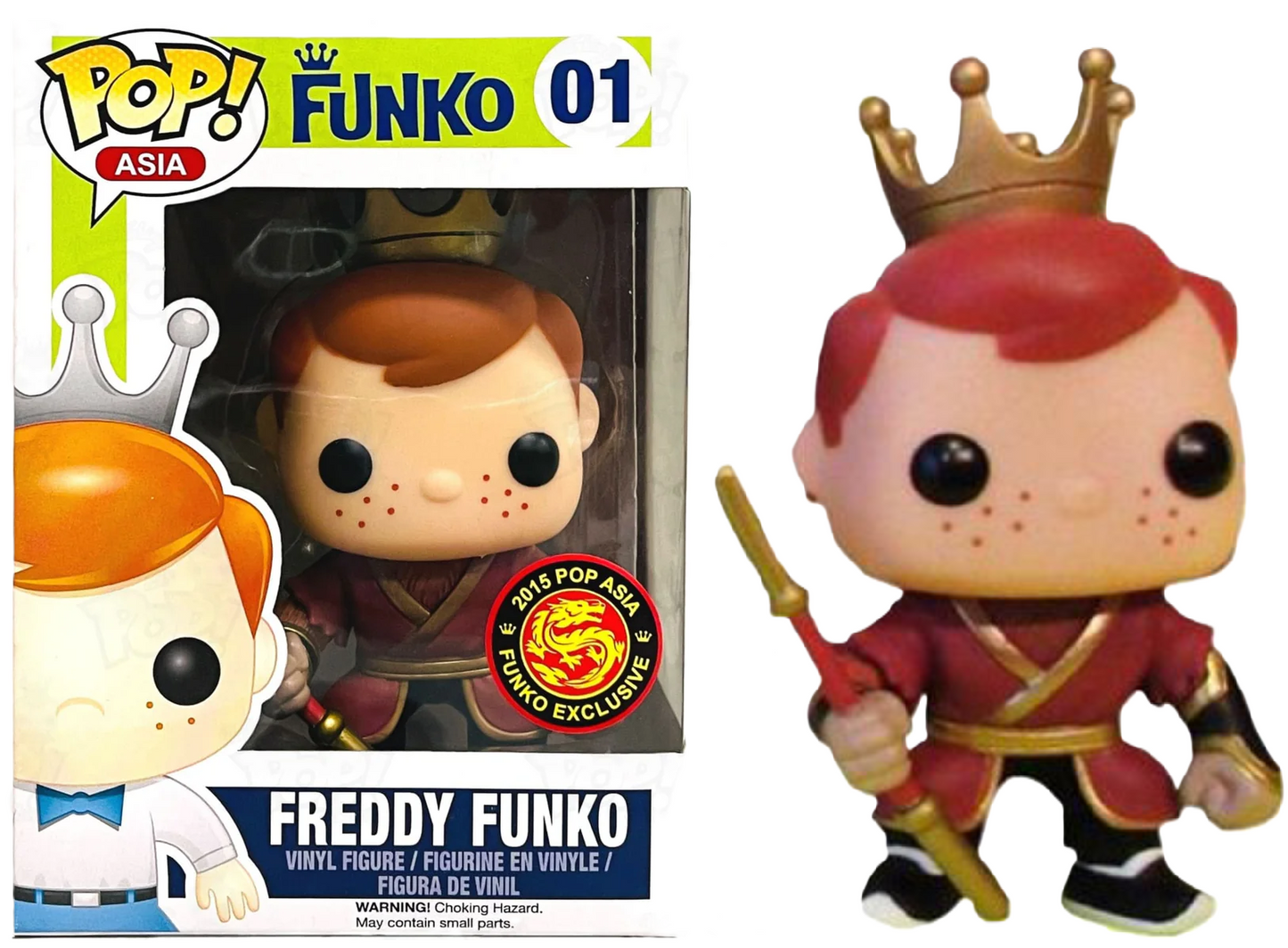 FUNKO POP! Vinyl Asia RARE #01 Freddy Funko (as Monkey King) [SDCC | Pop! Asia] [VAULTED]