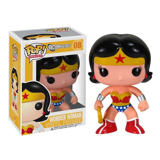 FUNKO POP! Vinyl Heroes RARE DC Universe #08 Wonder Woman ("DC Universe" Box) (Metallic) [Chase] [VAULTED]