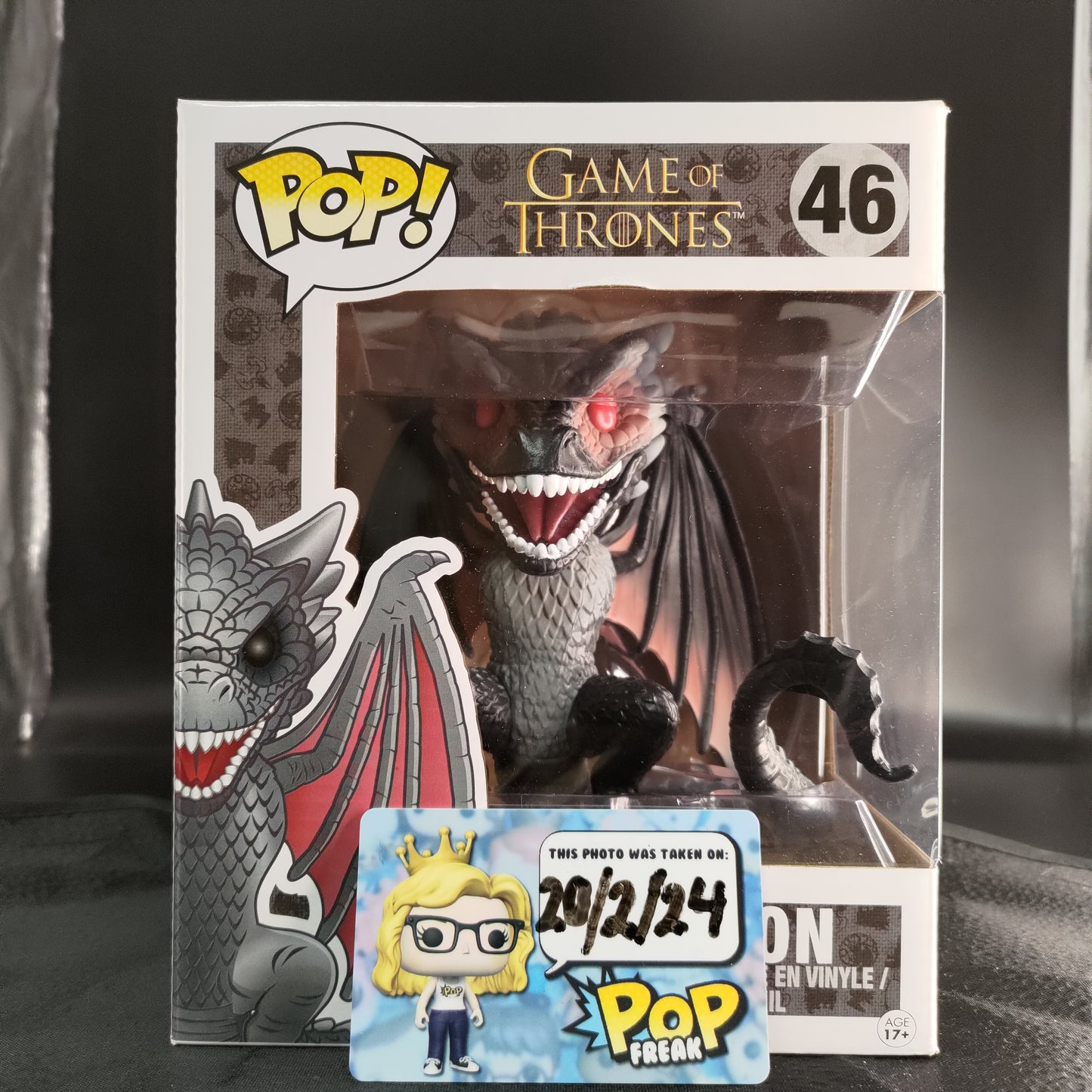 FUNKO POP! Vinyl Game of Thrones RARE #46 Drogon (6in Super) [Hot Topic (Stickerless)] [VAULTED]