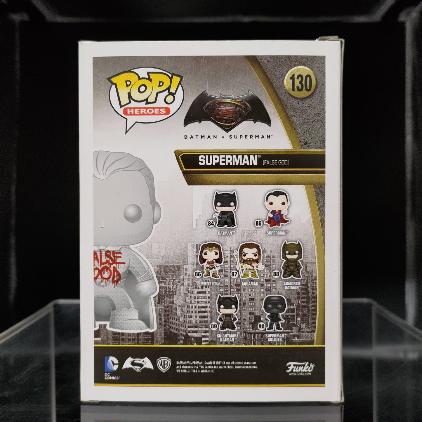 FUNKO POP! Vinyl Heroes RARE Batman vs Superman #130 Superman (Dawn of Justice - False God) [Summer Convention] [VAULTED]