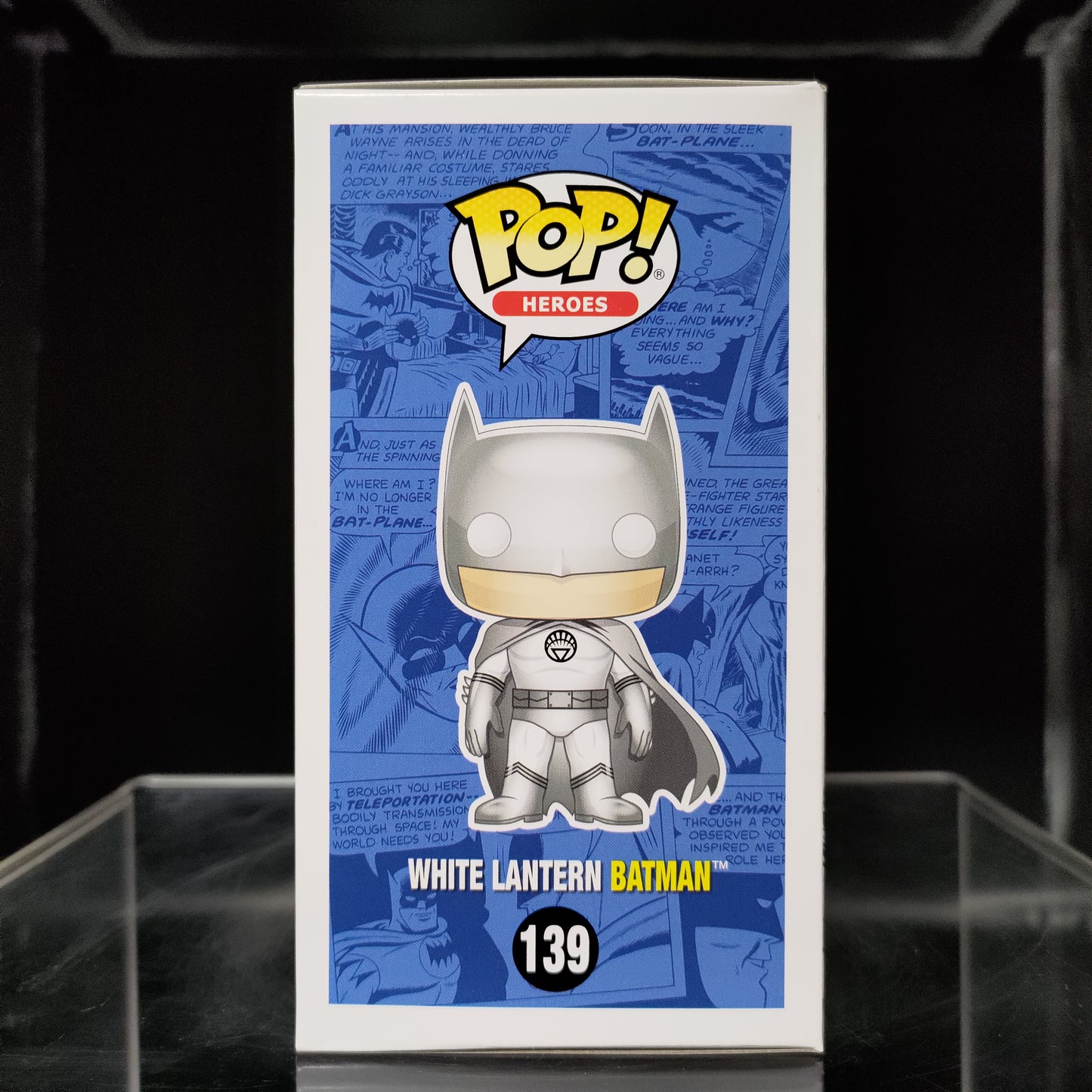 FUNKO POP! Vinyl Heroes RARE DC Super Heroes #139 White Lantern Batman (Blowing Cape) [NYCC] [VAULTED]