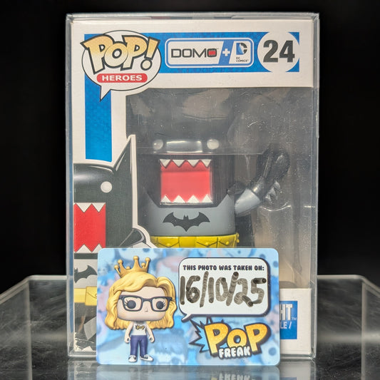 FUNKO POP! Vinyl Heroes RARE Domo + DC Comics #24 Domo Dark Knight [VAULTED]