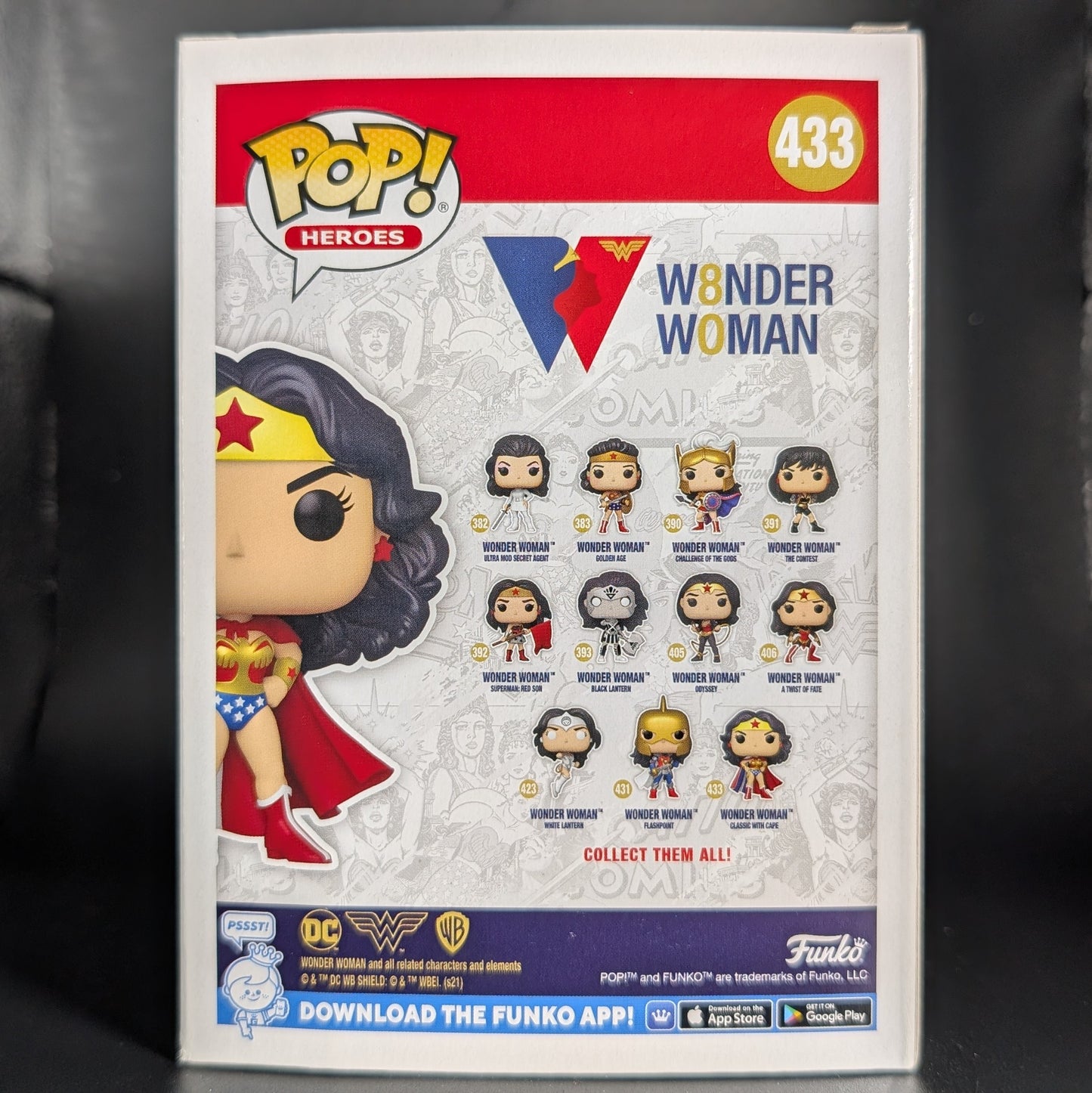 FUNKO POP! Vinyl Heroes RARE Wonder Woman #433 Wonder Woman Classic With Cape [VAULTED]