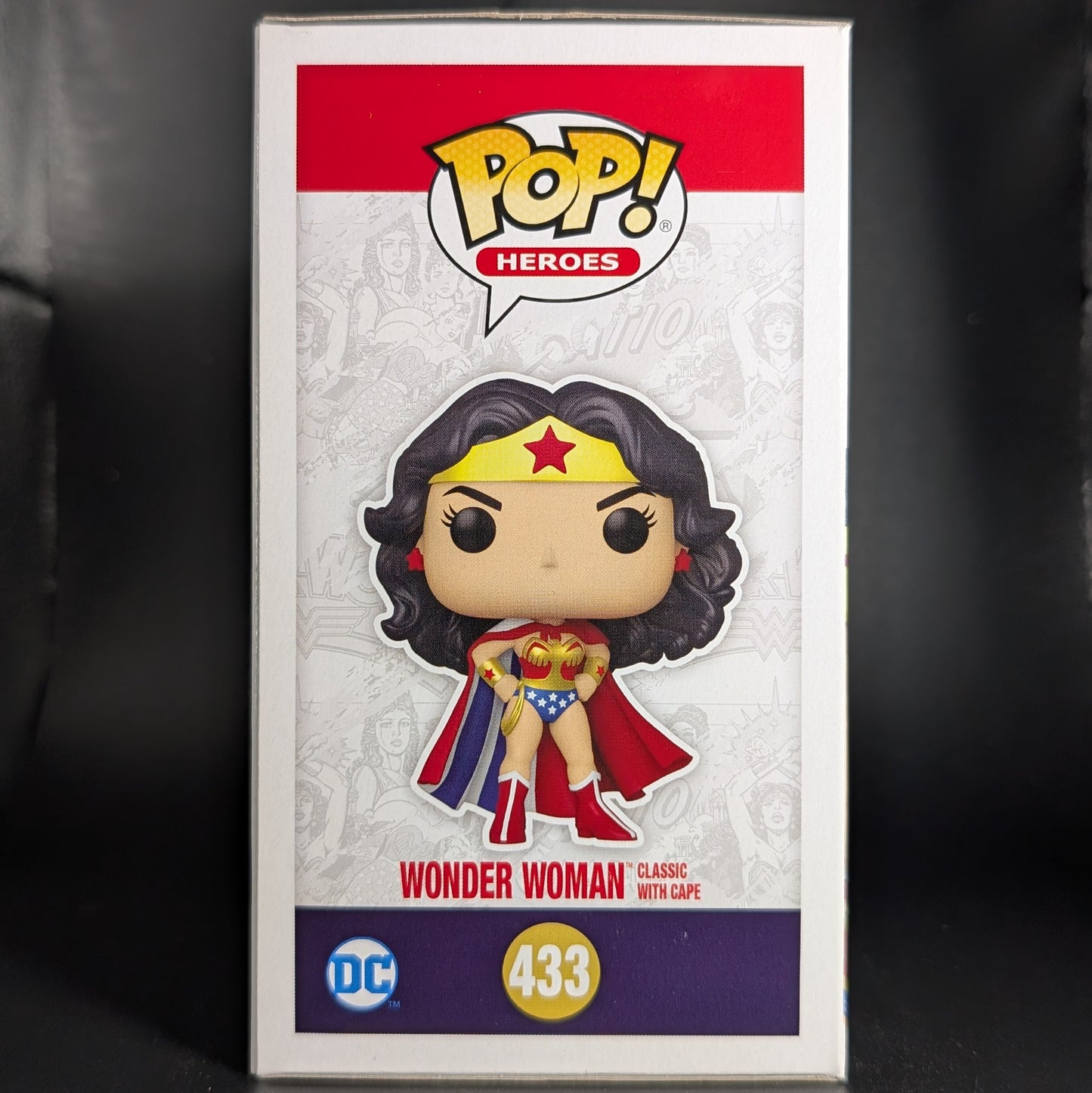 FUNKO POP! Vinyl Heroes RARE Wonder Woman #433 Wonder Woman Classic With Cape [VAULTED]