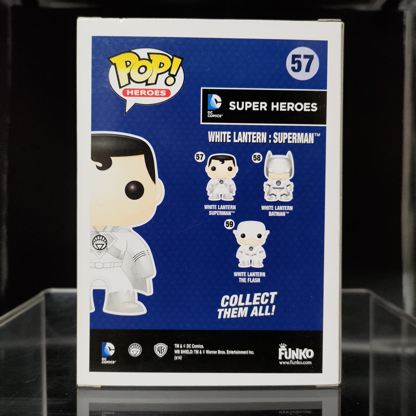 FUNKO POP! Vinyl Heroes RARE DC Super Heroes #57 White Lantern: Superman (Regular) [Fugitive Toys (Stickerless)] [VAULTED]