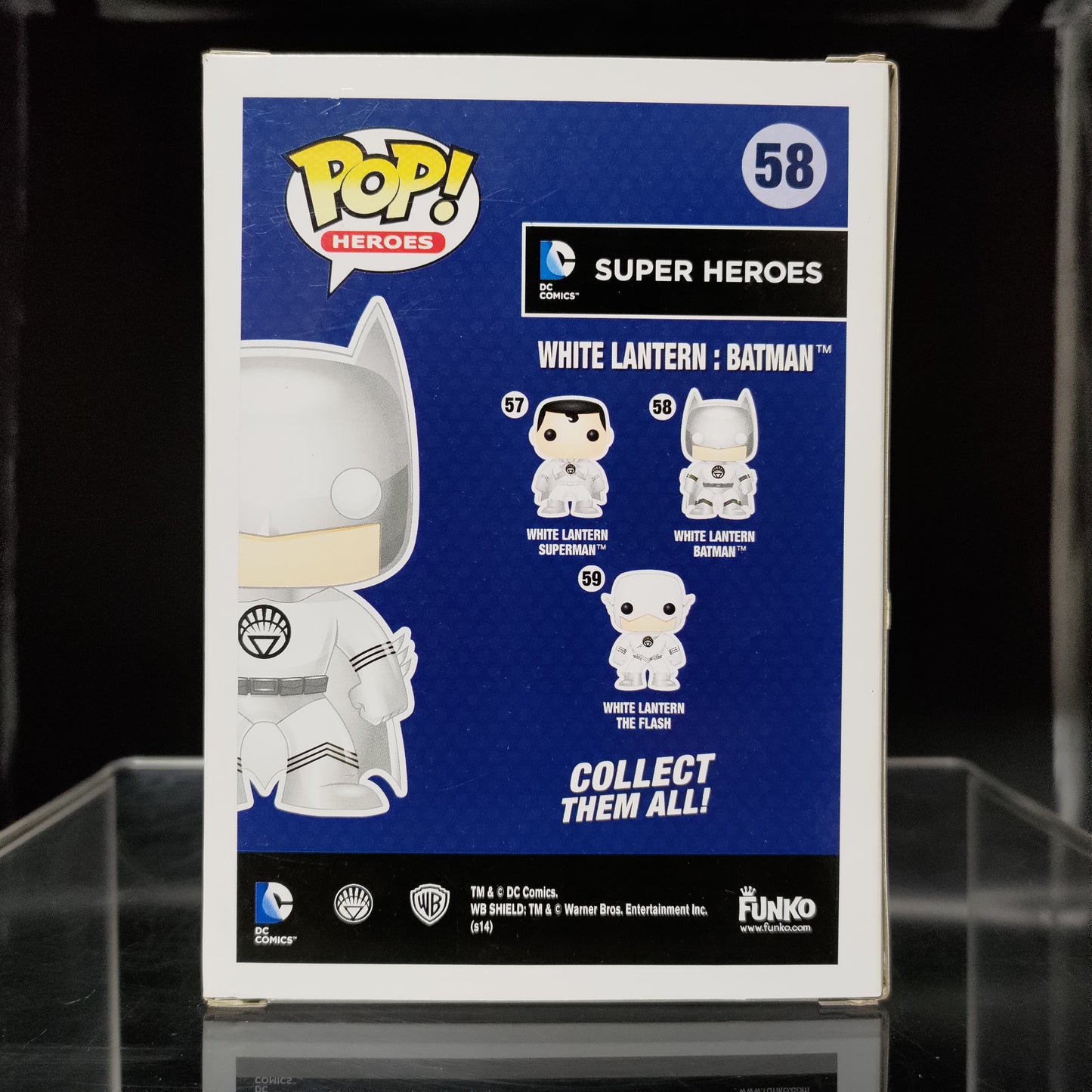 FUNKO POP! Vinyl Heroes RARE DC Super Heroes #58 White Lantern: Batman [Fugitive Toys (Stickerless)] [VAULTED]