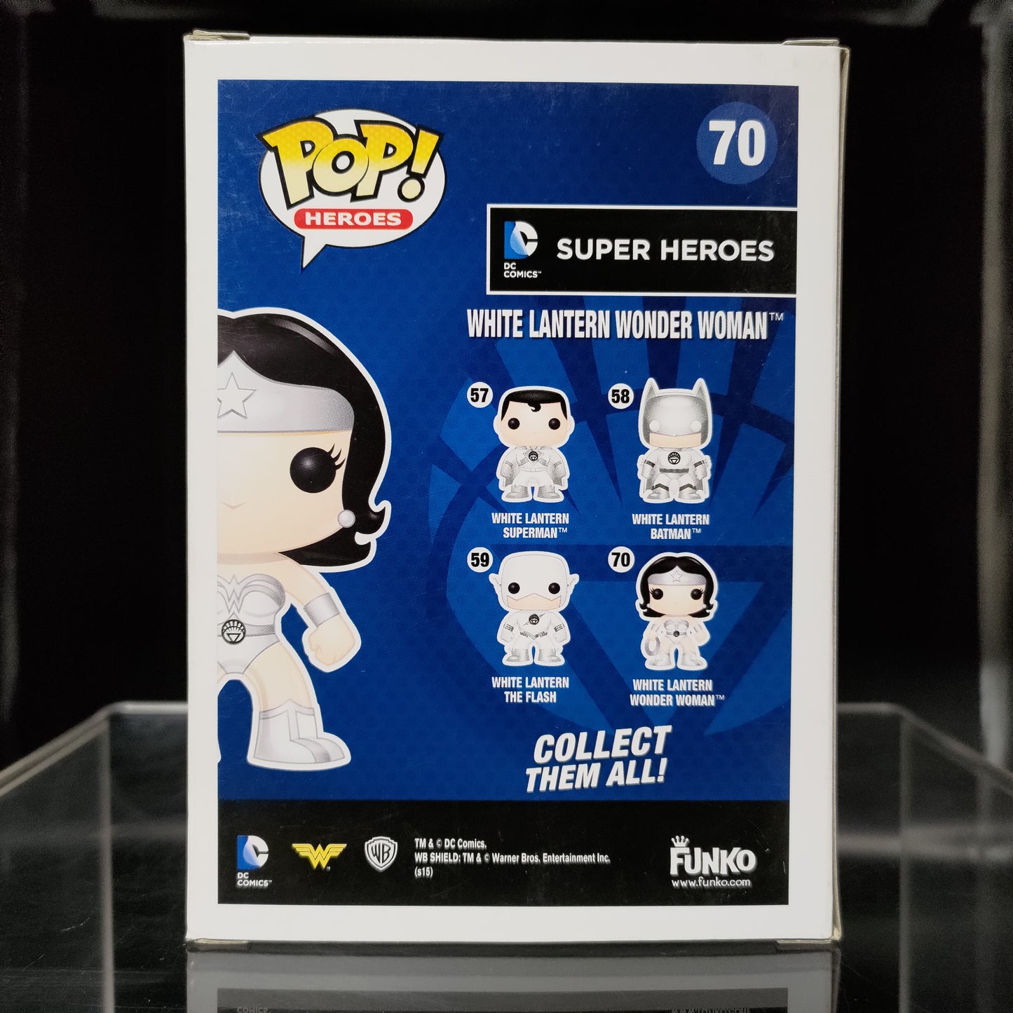 FUNKO POP! Vinyl Heroes RARE DC Super Heroes #70 White Lantern: Wonder Woman [Fugitive Toys (Stickerless)] [VAULTED]