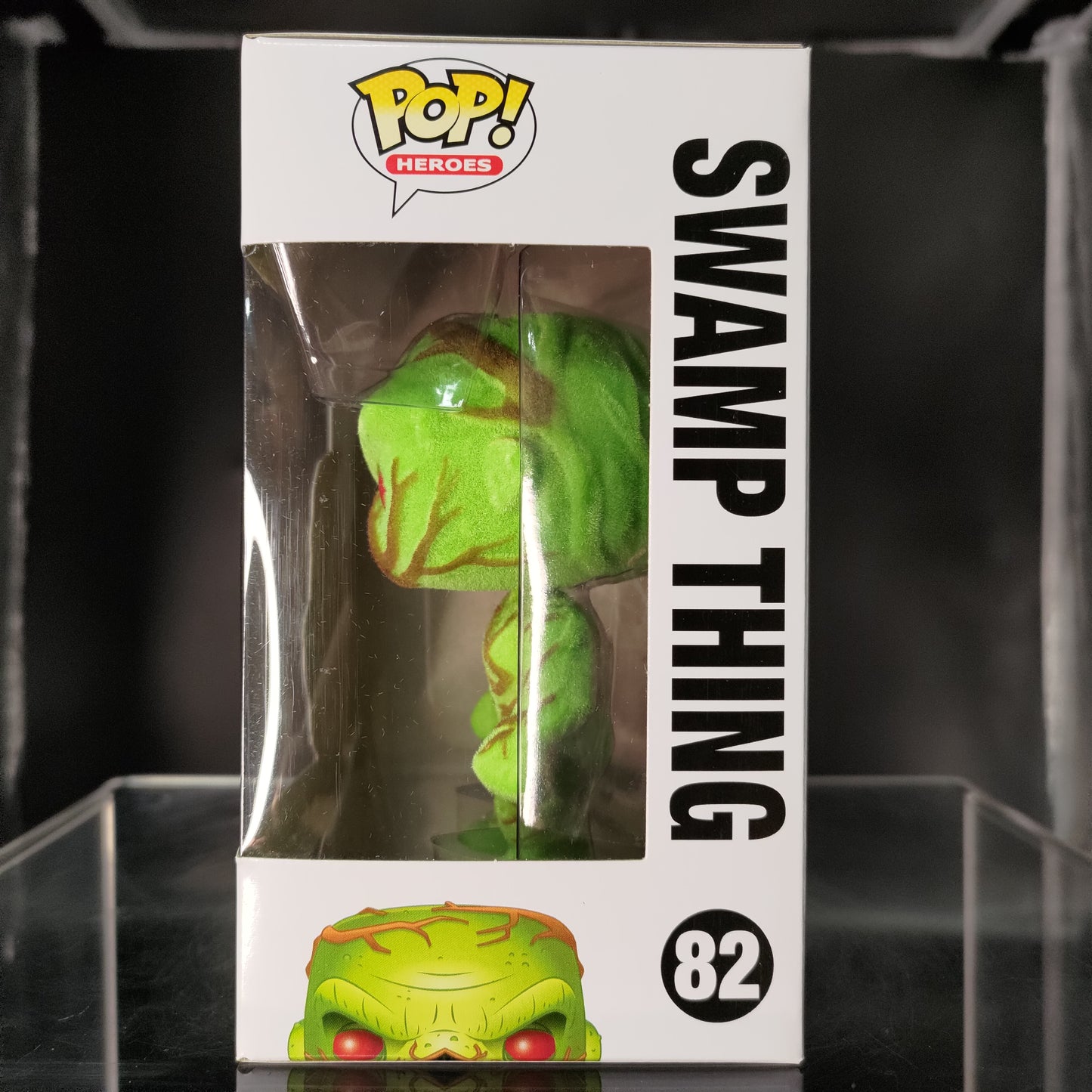 FUNKO POP! Vinyl Heroes RARE #82 Swamp Thing (Flocked) [Previews (Stickerless)] [VAULTED]