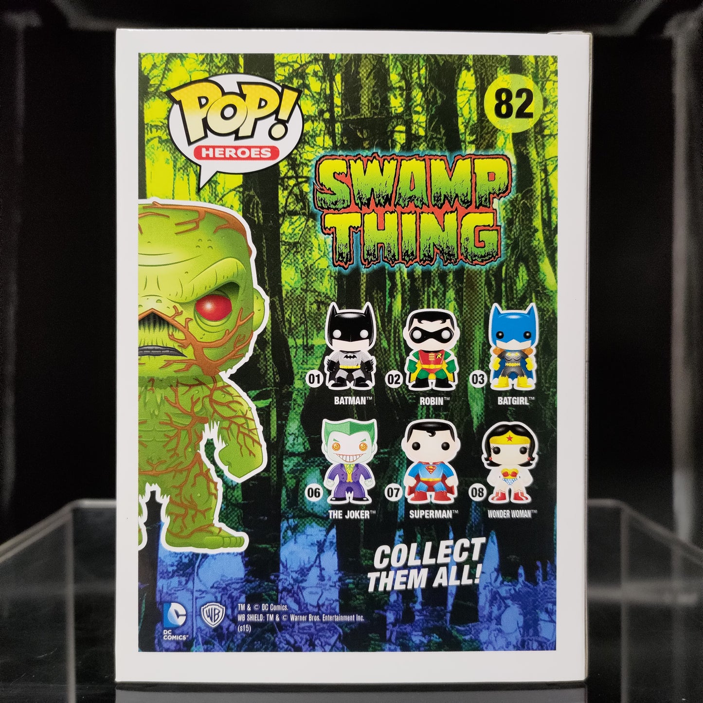 FUNKO POP! Vinyl Heroes RARE #82 Swamp Thing (Flocked) [Previews (Stickerless)] [VAULTED]