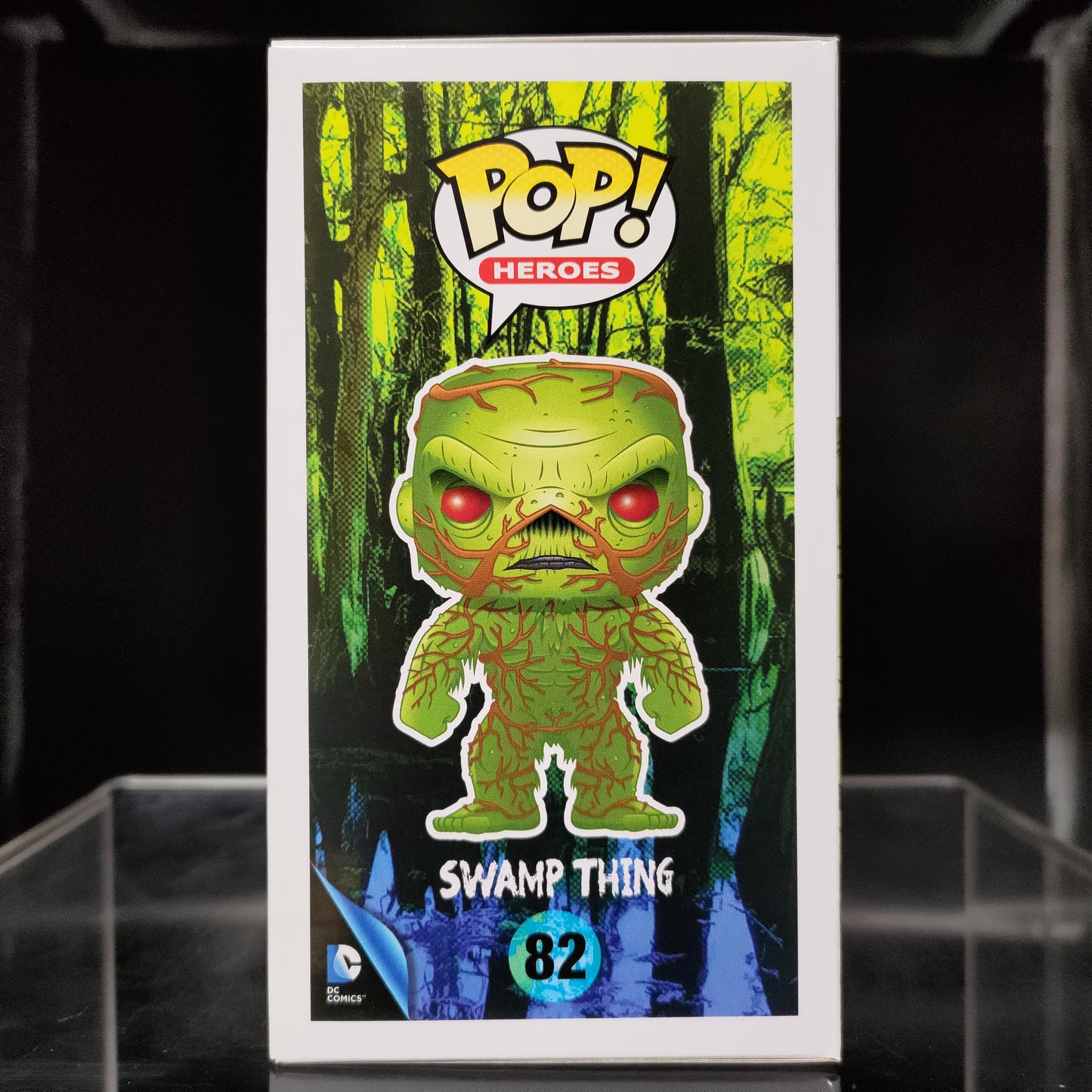 FUNKO POP! Vinyl Heroes RARE #82 Swamp Thing (Flocked) [Previews (Stickerless)] [VAULTED]