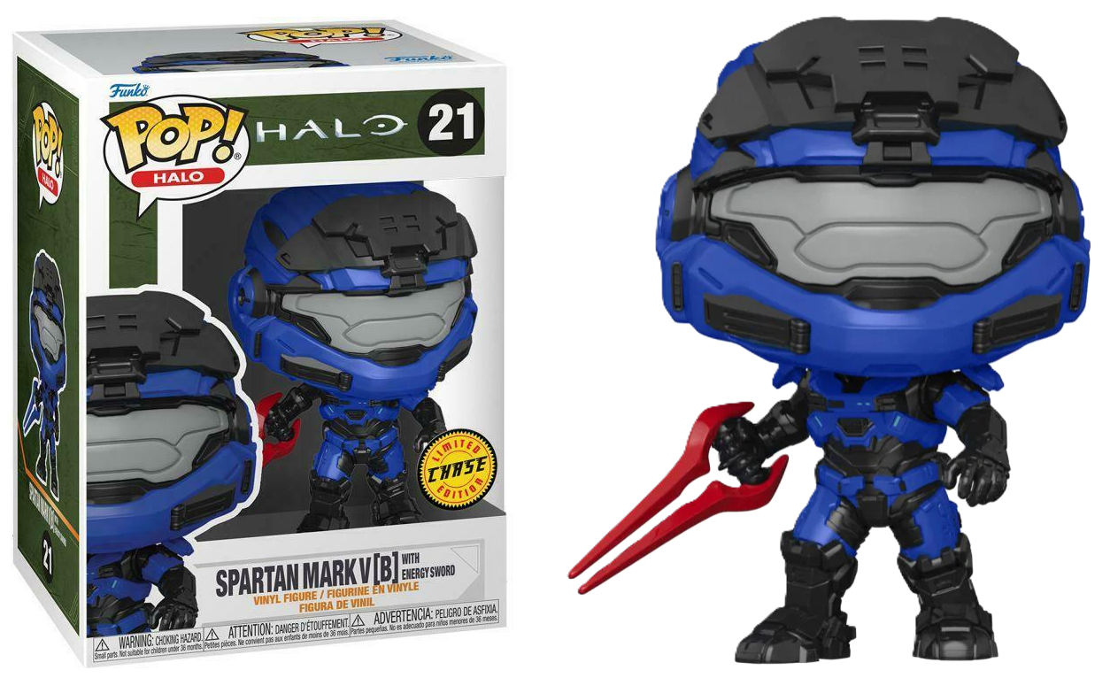 FUNKO POP! Vinyl Halo RARE Halo #21 Spartan Mark V [B] with Energy Sword (Red) [Chase] [VAULTED]