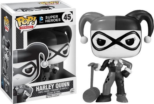 FUNKO POP! Vinyl Heroes RARE DC Super Heroes #45 Harley Quinn (Black & White) [VAULTED]