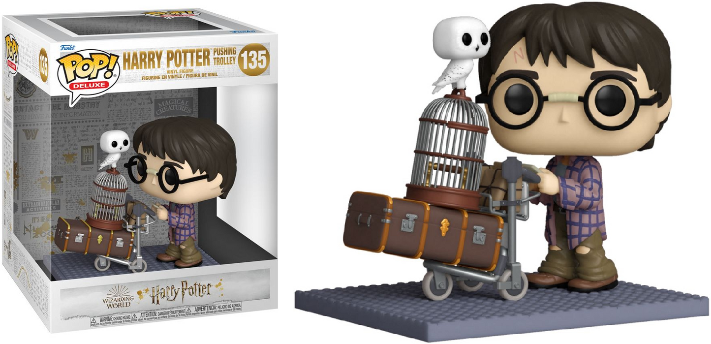 FUNKO POP! Vinyl Harry Potter RARE #135 Harry Potter Pushing Trolley [VAULTED]