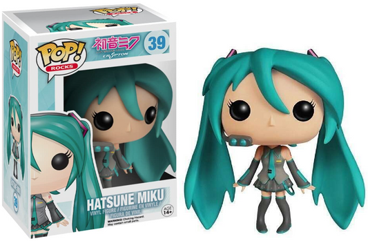 FUNKO POP! Vinyl Rocks RARE Hatsune Miku Crypton #39 Hatsune Miku [VAULTED]