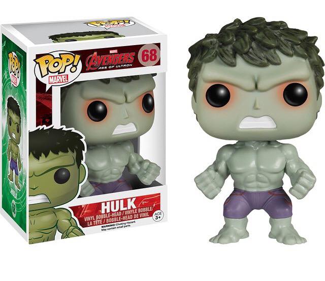 FUNKO POP! Vinyl Bobble-Head Marvel RARE Avengers Age of Ultron #68 Hulk (Age of Ultron) (Savage) [Hot Topic (Stickerless)] [VAULTED]