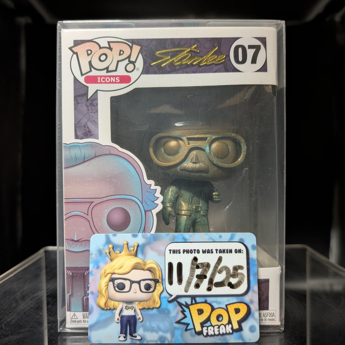FUNKO POP! Vinyl Icons RARE #07 Stan Lee (Patina) [VAULTED]
