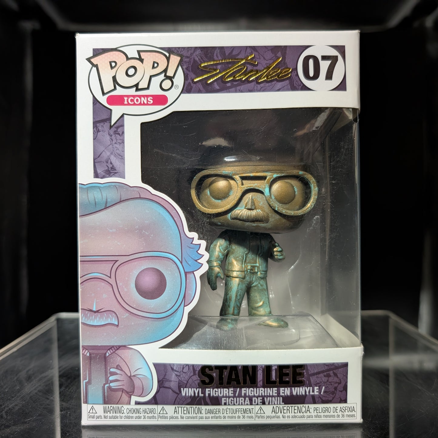 FUNKO POP! Vinyl Icons RARE #07 Stan Lee (Patina) [VAULTED]