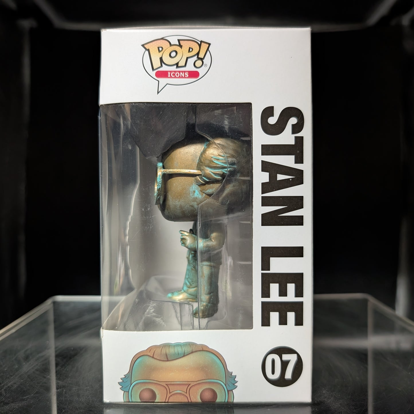 FUNKO POP! Vinyl Icons RARE #07 Stan Lee (Patina) [VAULTED]