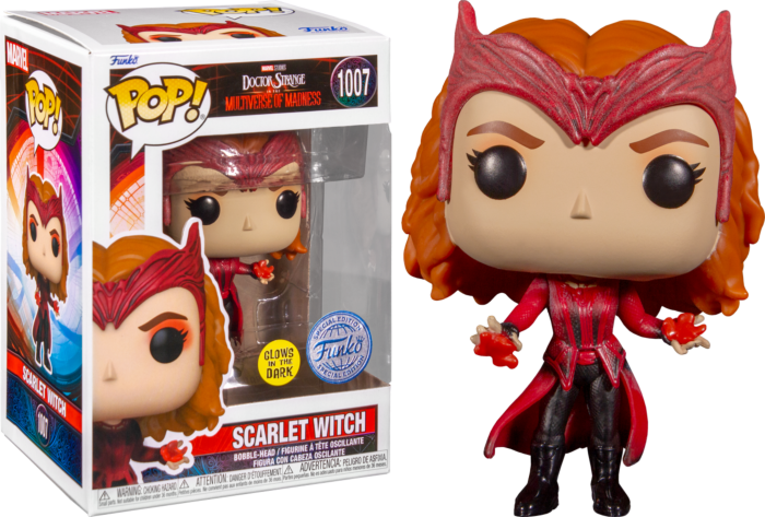 FUNKO POP! Bobble-Head Marvel RARE Doctor Strange in the Multiverse of Madness #1007 Scarlet Witch (Multiverse of Madness) (GITD) [Funko Special Edition] [VAULTED]