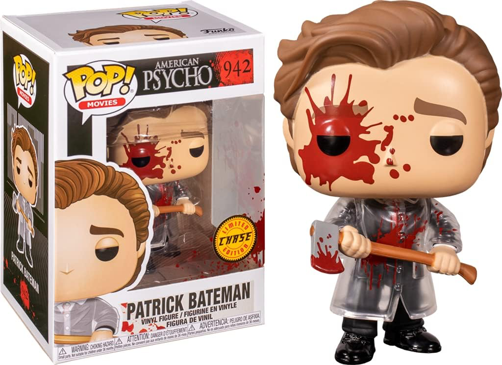 FUNKO POP! Vinyl Movies RARE American Psycho #942 Patrick Bateman (w/ Axe) (Bloody) [Chase] [VAULTED]