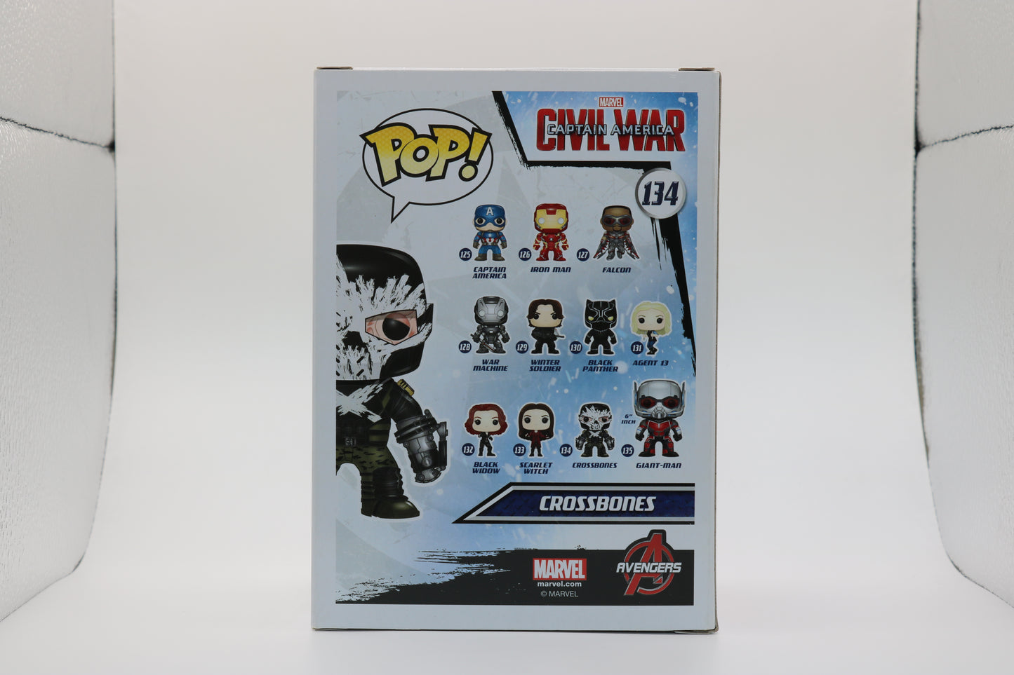 FUNKO POP! Vinyl RARE Marvel Captain America: Civil War #134 Crossbones (Civil War) [VAULTED]