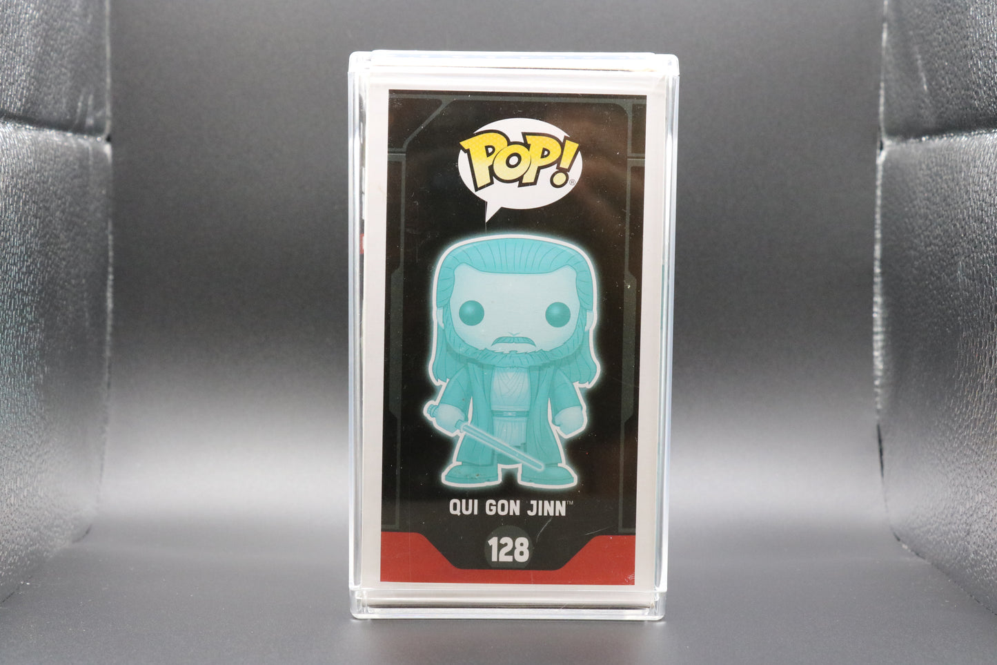 FUNKO POP! Vinyl RARE Star Wars #128 Qui Gon Jinn (Holographic) [Galactic Convention] [VAULTED]