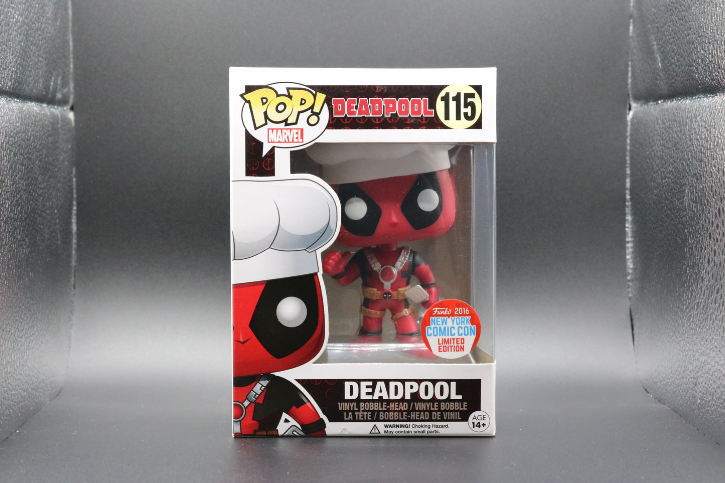 FUNKO POP! Vinyl Marvel RARE Deadpool #115 Chef Deadpool [NYCC][VAULTED]