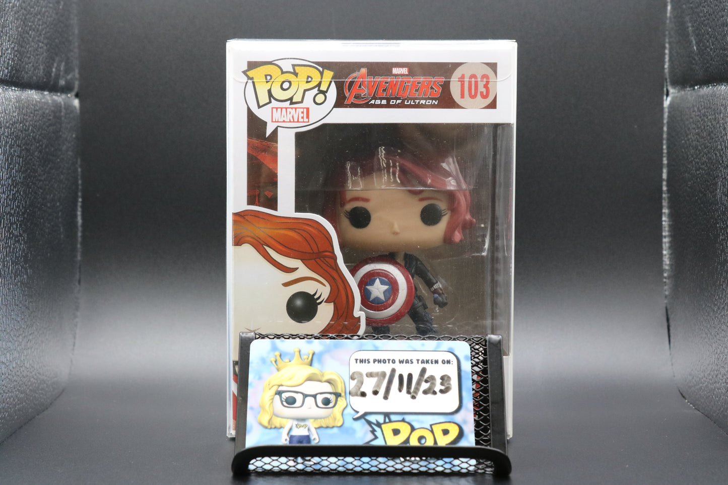 FUNKO POP! Vinyl Marvel RARE The Avengers #103 Black Widow (Age of Ultron - w/Shield) [GameStop (Stickerless)] [VAULTED]