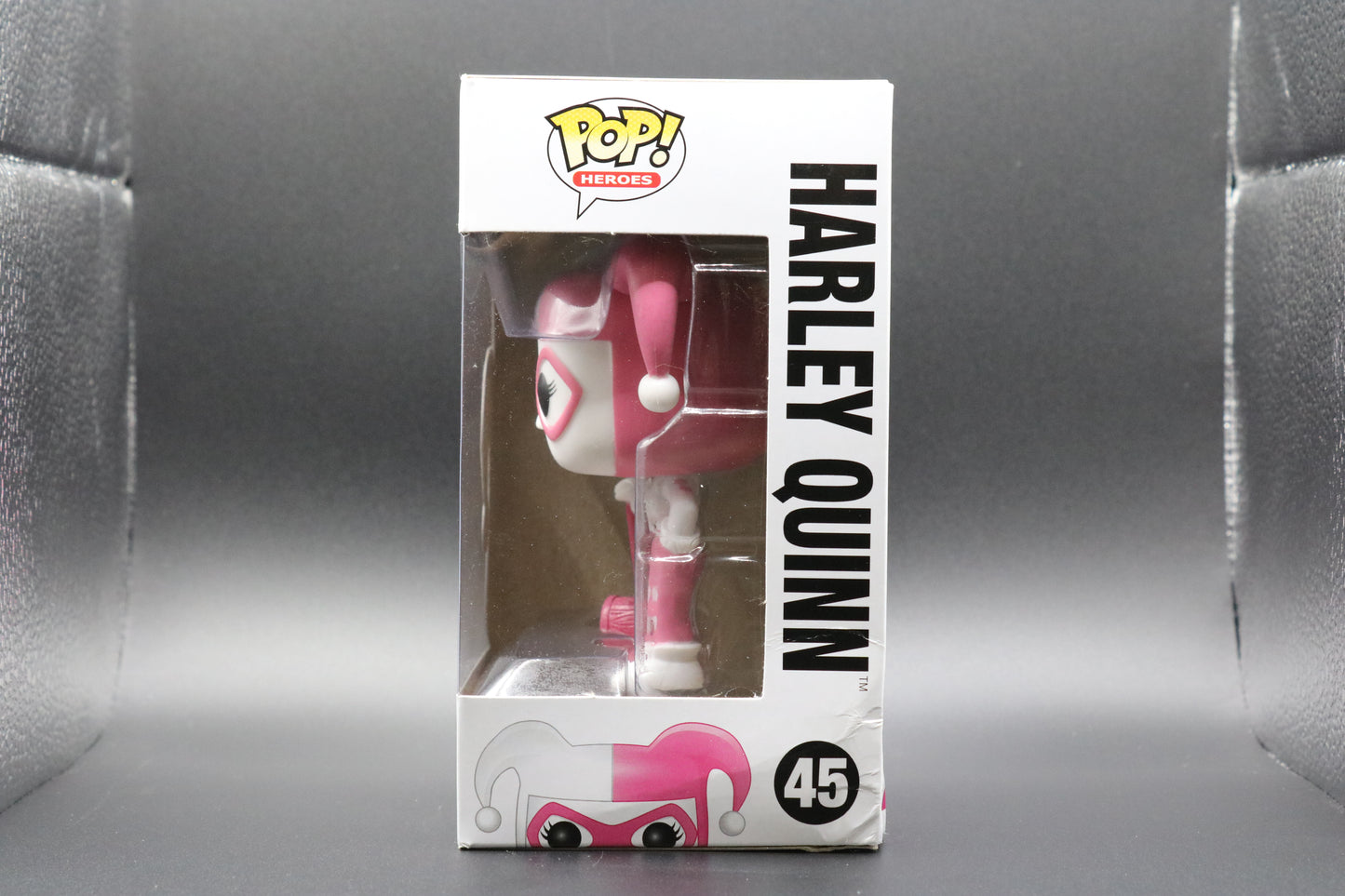 FUNKO POP! Vinyl Heroes RARE DC Super Heroes #45 Harley Quinn (Pink Hearts) [Standard] [VAULTED]