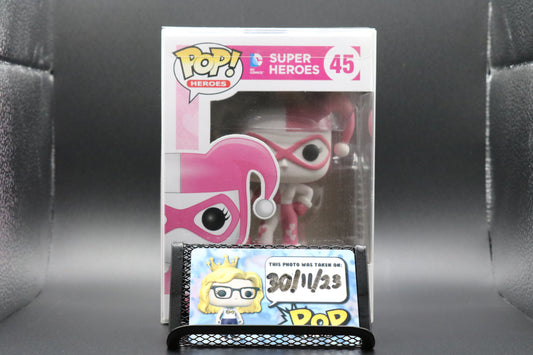 FUNKO POP! Vinyl Heroes RARE DC Super Heroes #45 Harley Quinn (Pink Hearts) [Standard] [VAULTED]