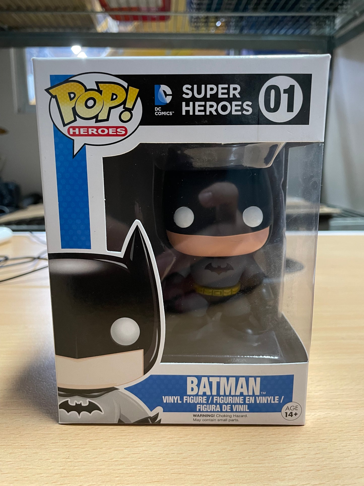 FUNKO POP! Vinyl Heroes RARE DC Comics #01 Batman ("DC Super Heroes" Box) [VAULTED]