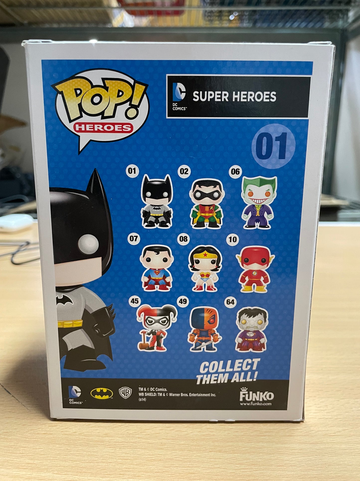 FUNKO POP! Vinyl Heroes RARE DC Comics #01 Batman ("DC Super Heroes" Box) [VAULTED]