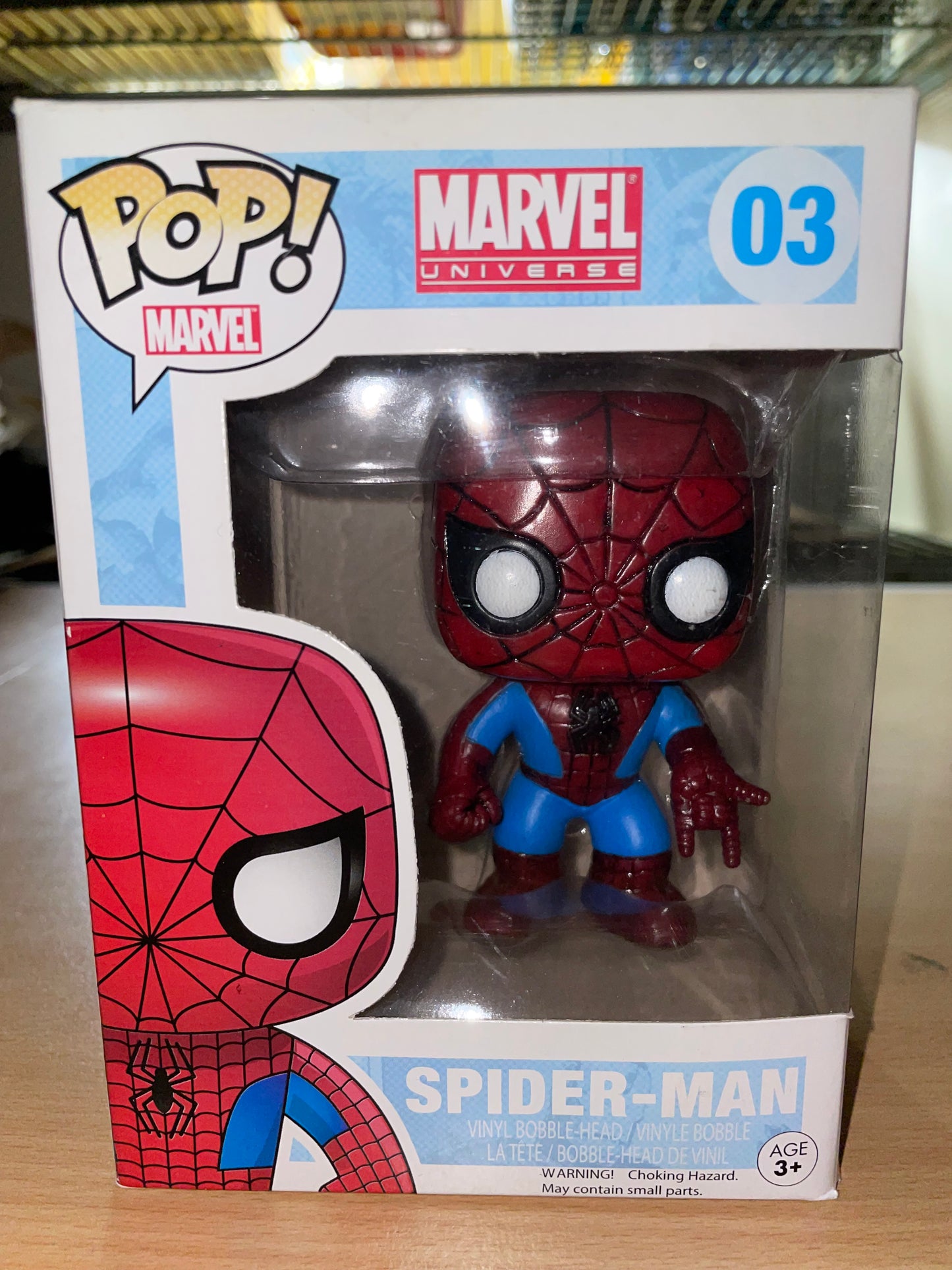 FUNKO POP! Vinyl Bobble-Head Marvel RARE Marvel Universe #03 Spider-Man ("Marvel Universe" Box) [VAULTED]