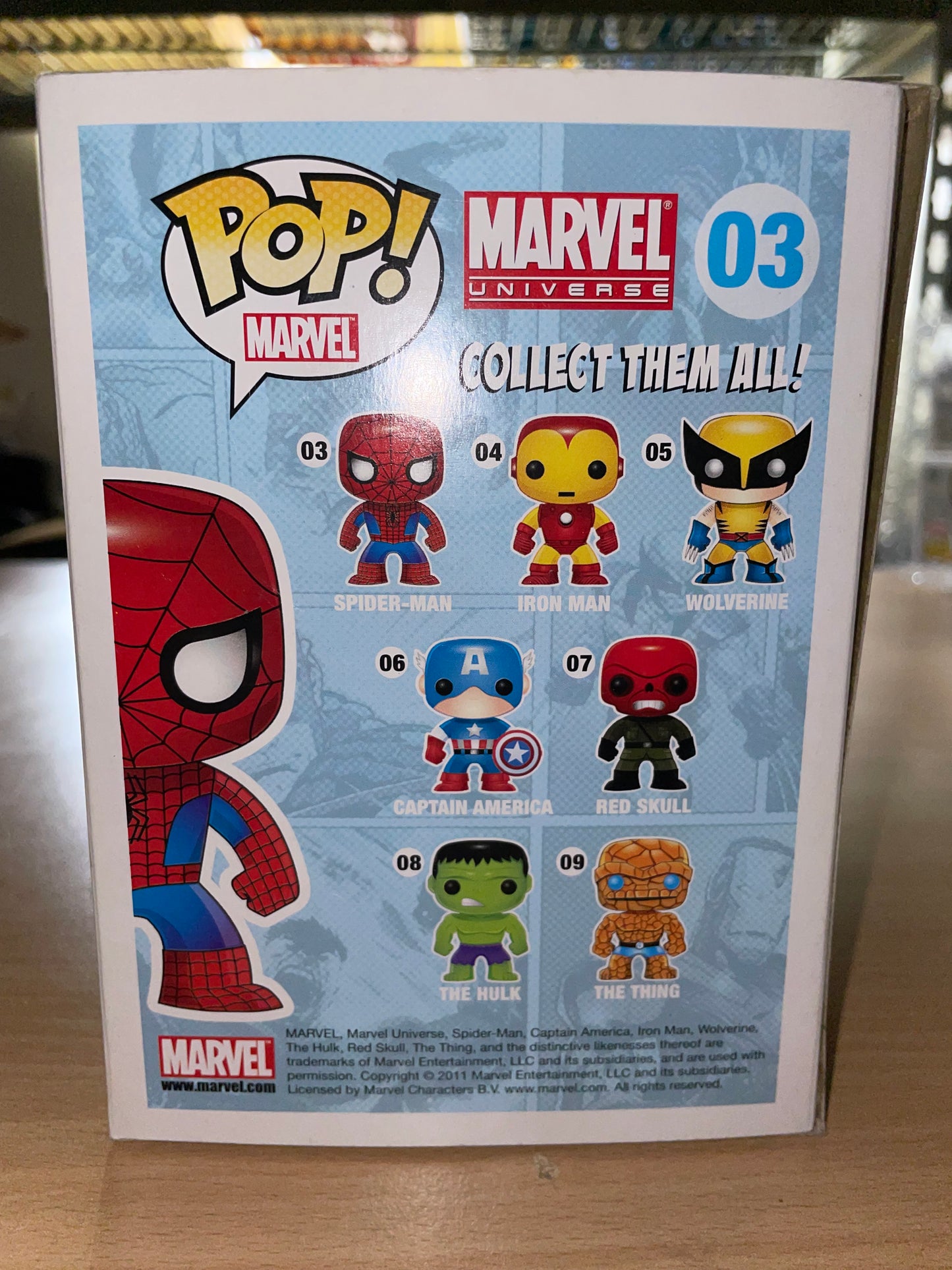 FUNKO POP! Vinyl Bobble-Head Marvel RARE Marvel Universe #03 Spider-Man ("Marvel Universe" Box) [VAULTED]